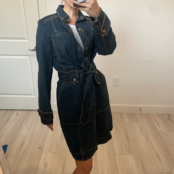 Free People Denim Trench Coat - Picture 4 of 16